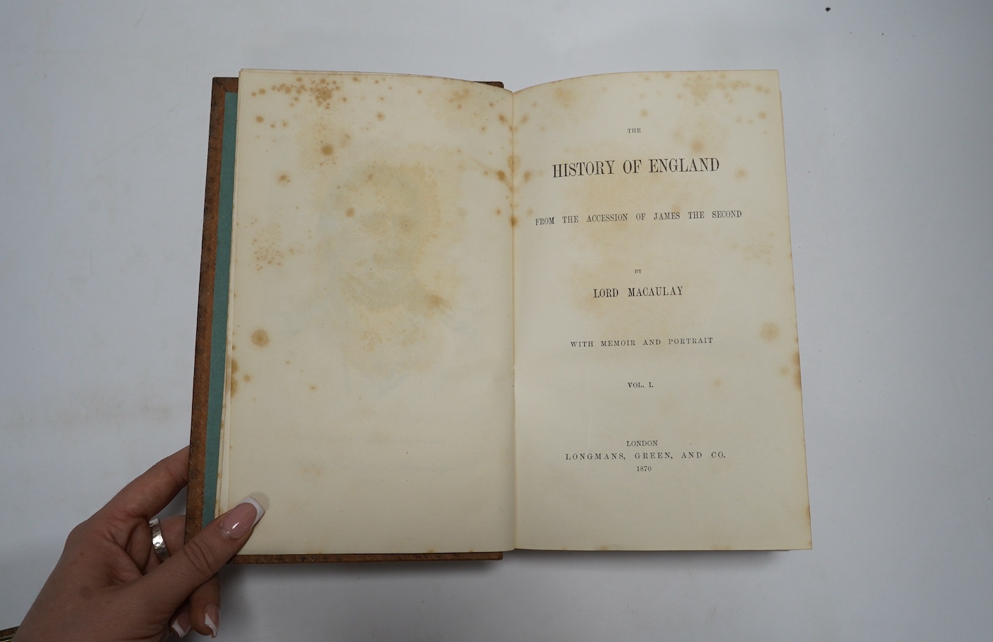 Bindings - Macaulay, Thomas Babington, Lord - The History of England, 5 vols, 8vo, diced calf, 1870; Carlyle, Thomas - The French Revolution, 2 vols, 8vo, calf gilt, 1895 and Robert, Lord - Forty-One Years in India, 2 vo